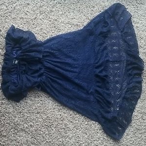 Navy Blue Rue 21 High Low Strapless dress